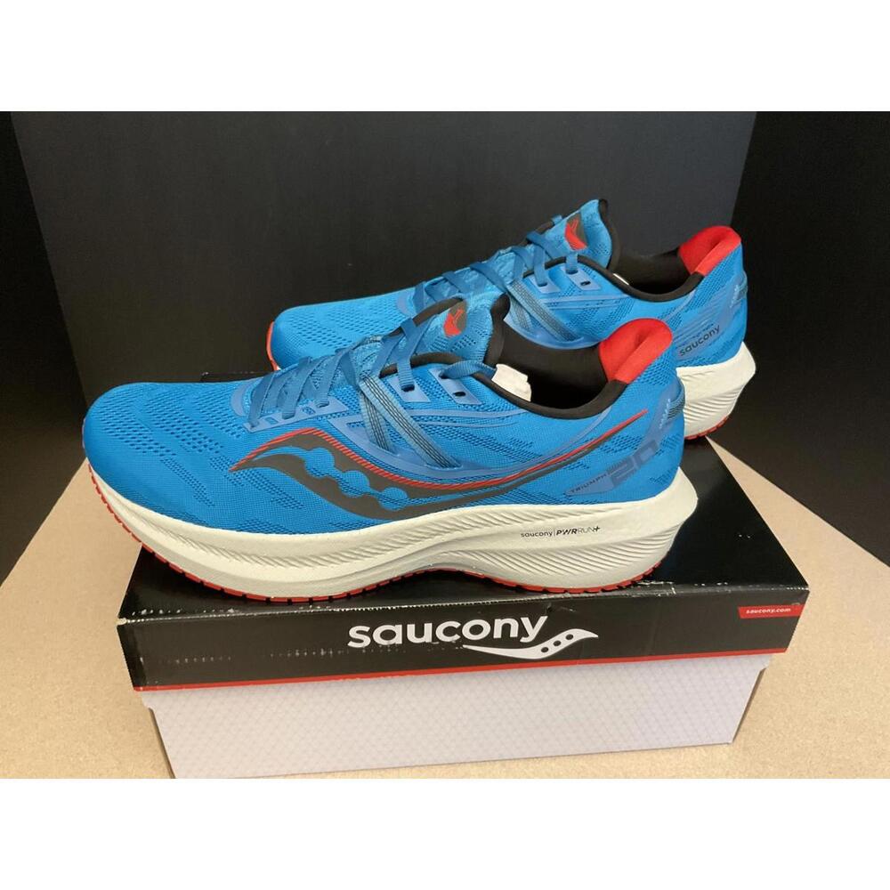 New! Mens Saucony Triumph 20 Ocean/Redrock Running Shoes. Size 13. Nice! - Picture 6 of 9